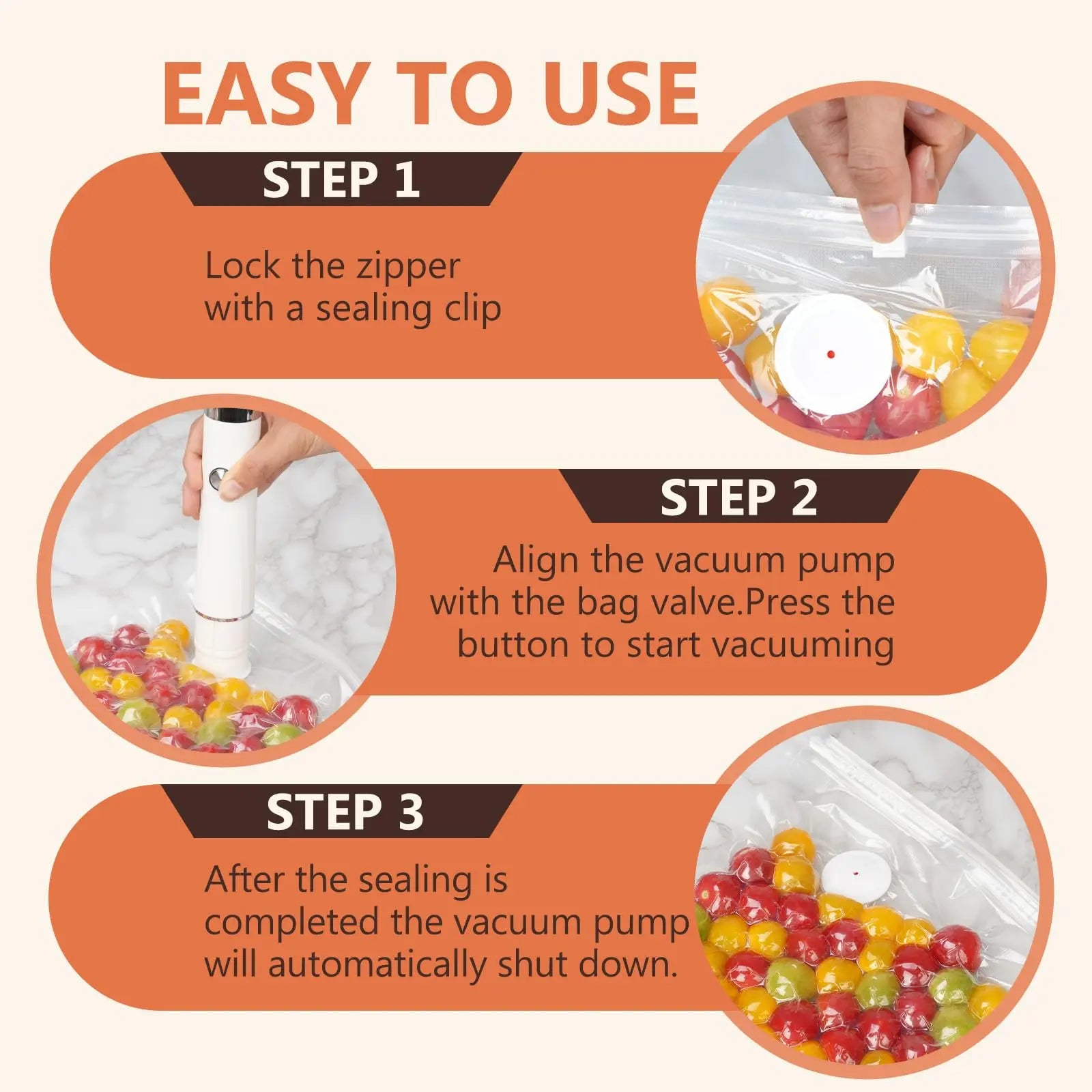 Kayiant Handheld Vacuum Sealer for Food – 80kPa Suction, 5-Second Seal, 30 BPA-Free Bags Included Kayiant