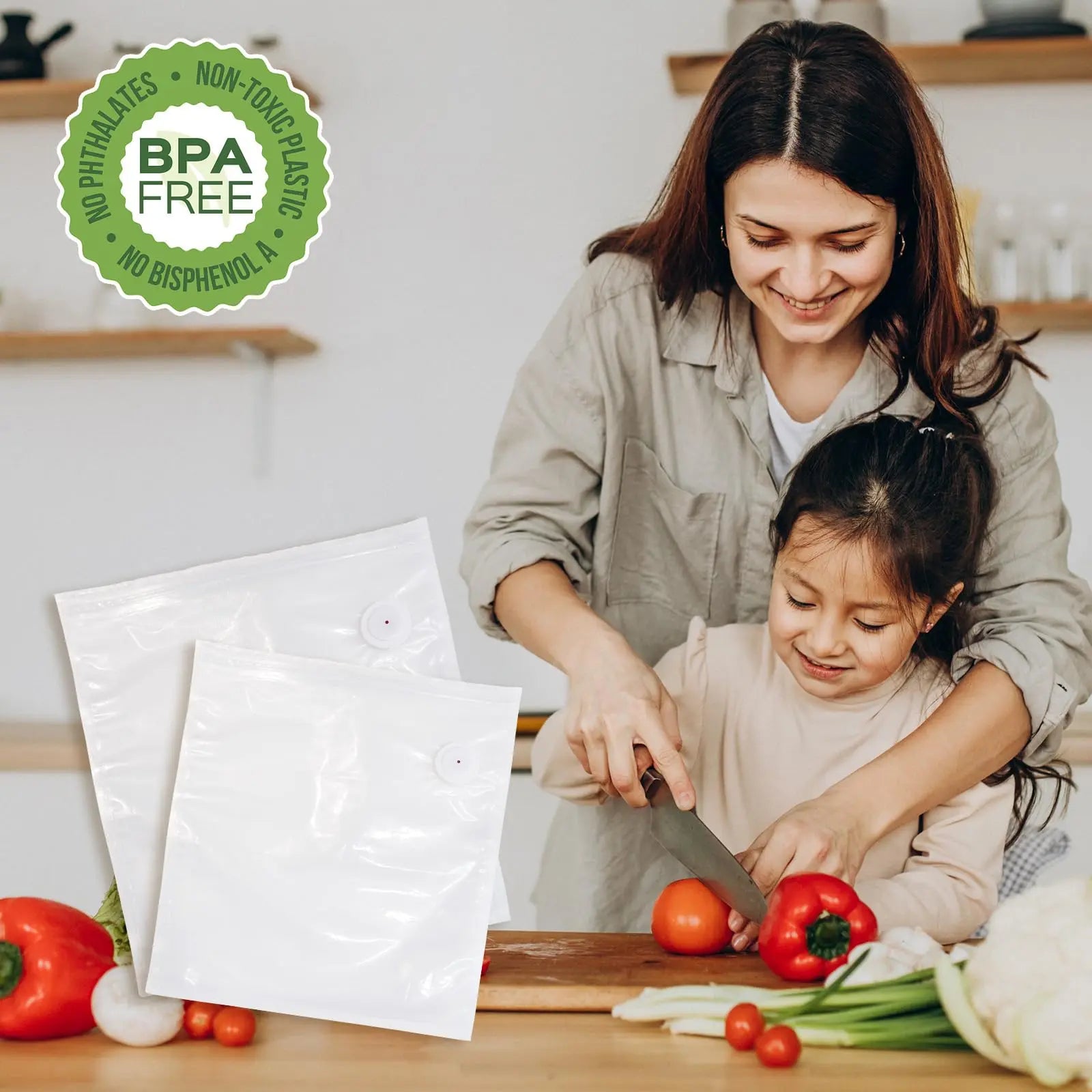 Vacuum Sealer Bags – BPA-Free, Heavy Duty Food Saver Bags for Sous Vide, Meal Prep & Freezer Storage (30 Bags, 2 Sizes) Kayiant